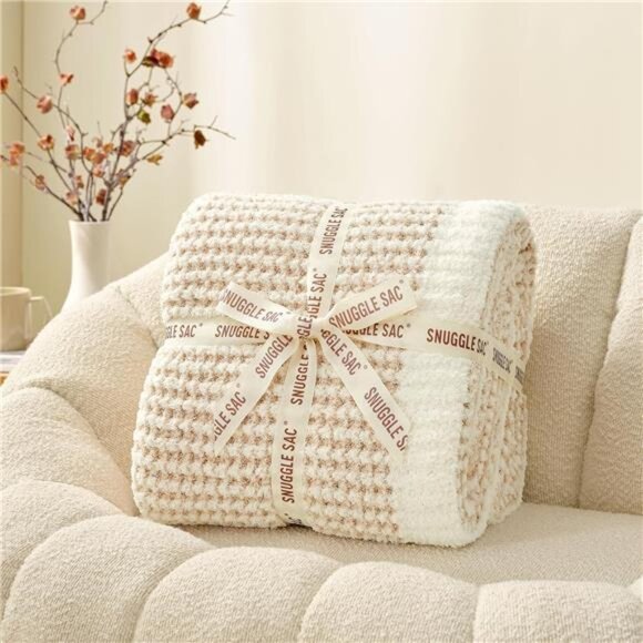 Reversible Soft Throw Microfiber Fluffy Fuzzy Cozy Knit Twin Blanket - Picture 2 of 5